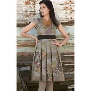 Floreat Anthropologie Travessia Tulle Under Skirt Embroidered Fit & Flare Dress